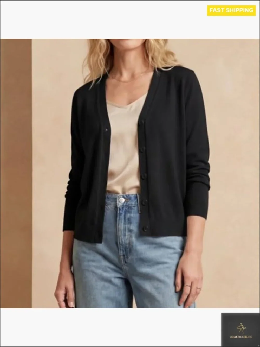 Lightweight V-Neck Cardigan Button Down Long Sleeve Casual Knit Sweater_2